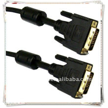 High Quality Gold Plated 1.8m 6FT Black DVI to DVI cable male to male DELL DVI-D to DVI-D LCD Monitor PC Video Cable